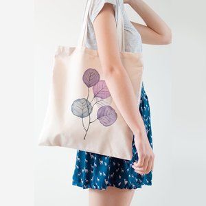 Organic Paint and Cotton Canvas Leaf Bag